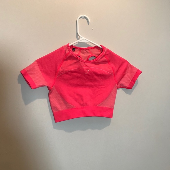 Gymshark Tops - Gymshark Bright Coral Crop Top